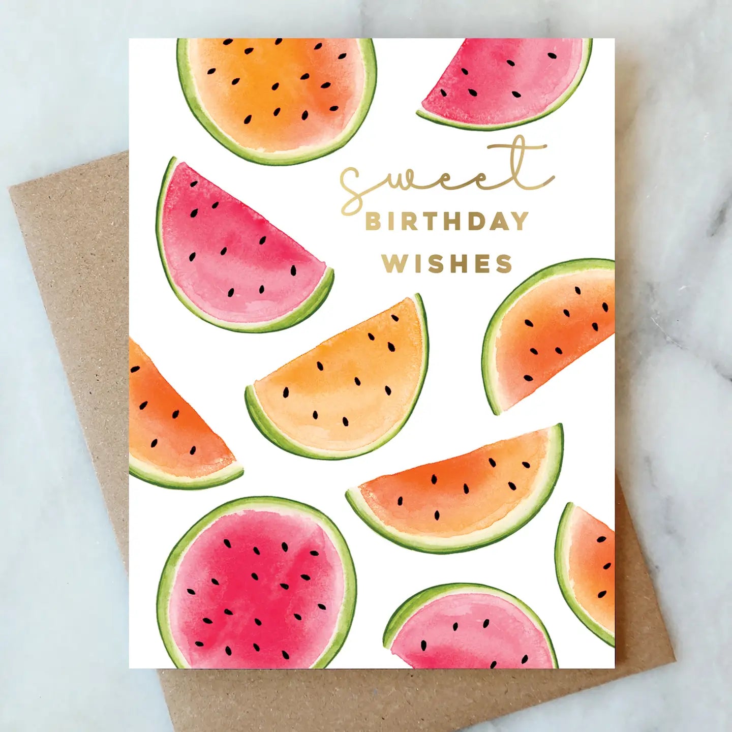 The Watermelon Greeting Card by Abigail Jayne Design at Harbour Thread. 