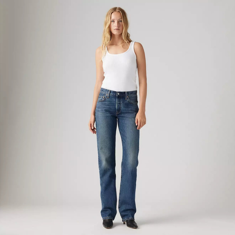 Women's Faded dark wash non-stretch denim by Levi's at Harbour Thread