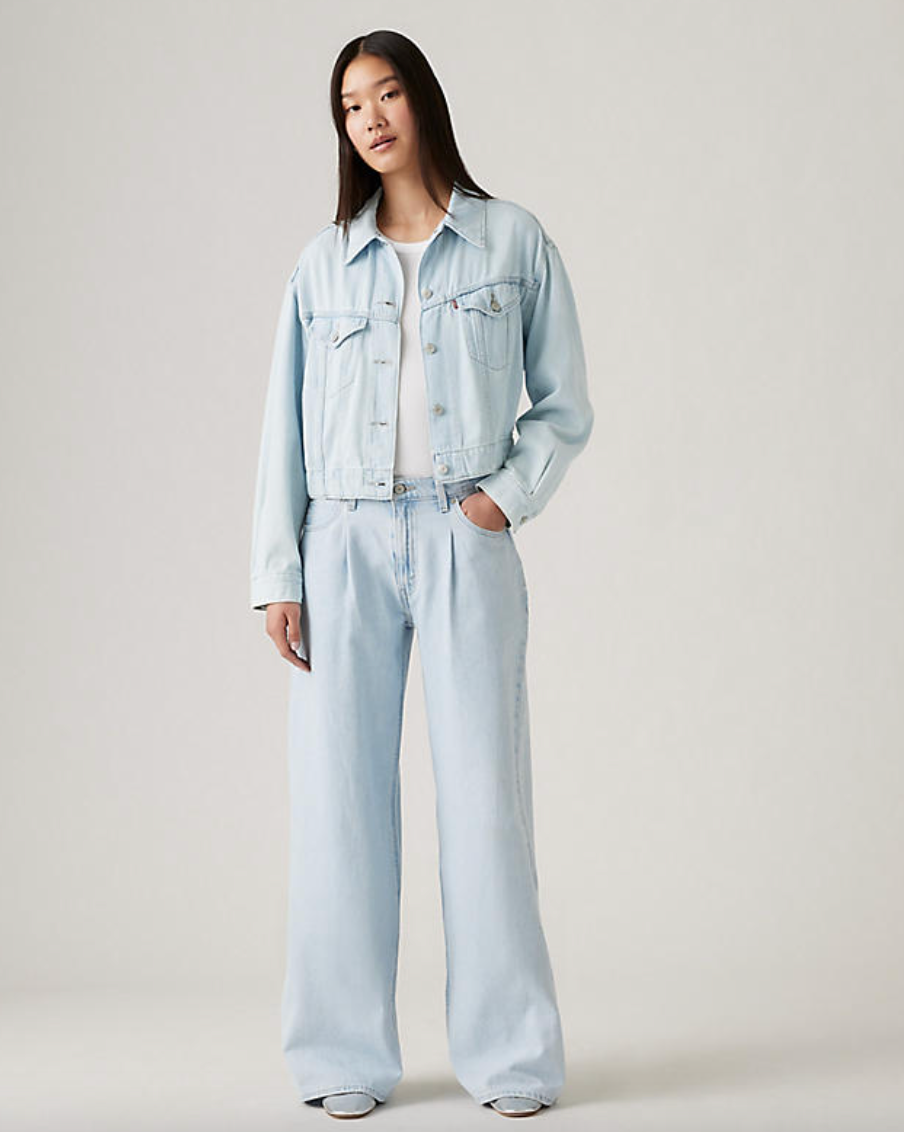 Shop the light wash Levi's Baggy Dad Wide Leg  Women's Jeans at Harbour Thread