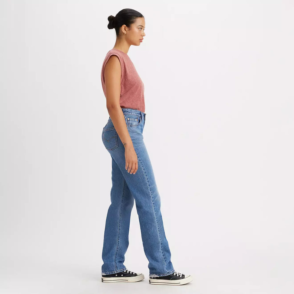 
                      
                        Women's high rise straight leg lightweight jeans from Levi's at Harbour Thread.
                      
                    