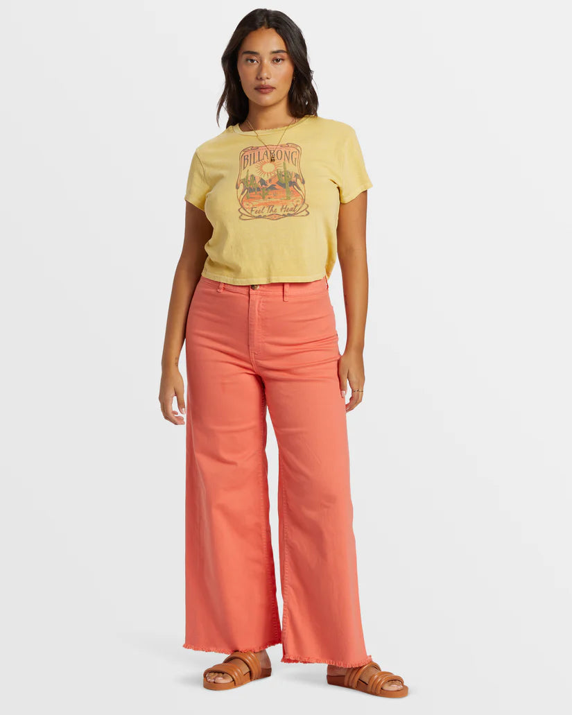 The Papaya Free Fall Wide Leg Pants by Billabong