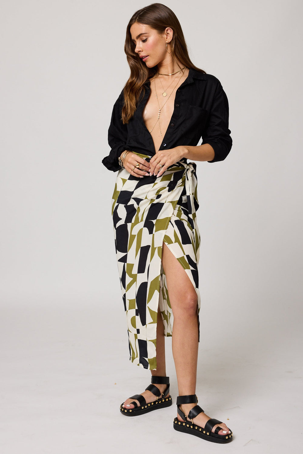 The Acrosanti Printed Sarong Maxi Skirt by Stillwater