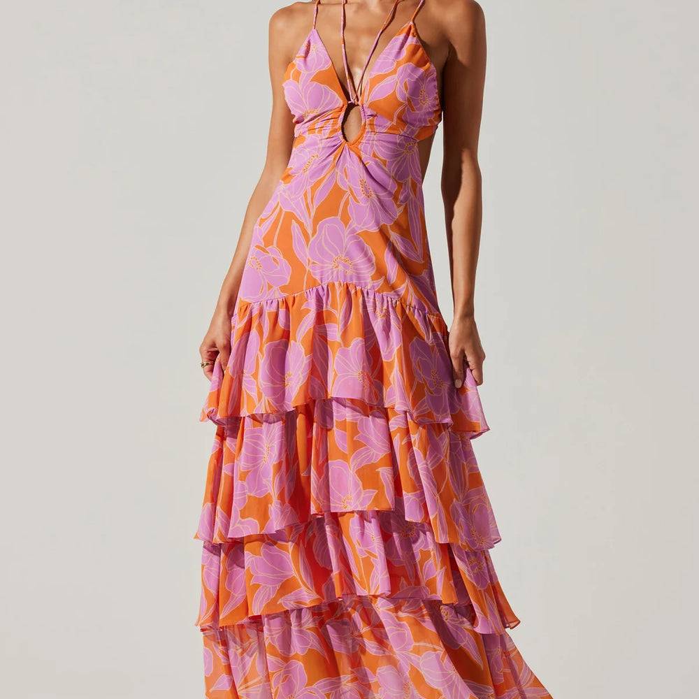 The Aneira Floral Tiered Maxi Dress by ASTR