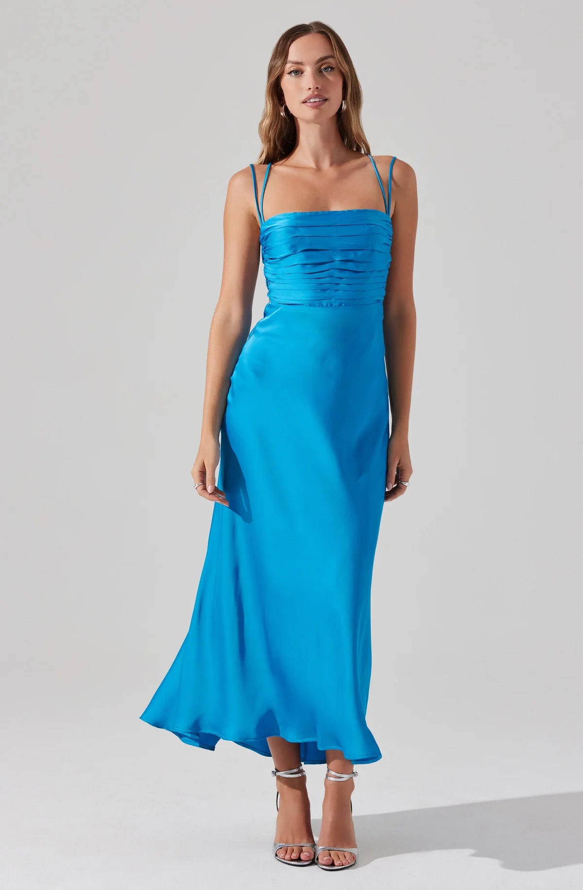 The Turquoise Blue Antlia Midi Dress by ASTR