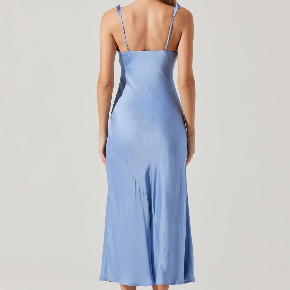 
                      
                        ASTR Zoie Satin Ruffle Midi Dress
                      
                    