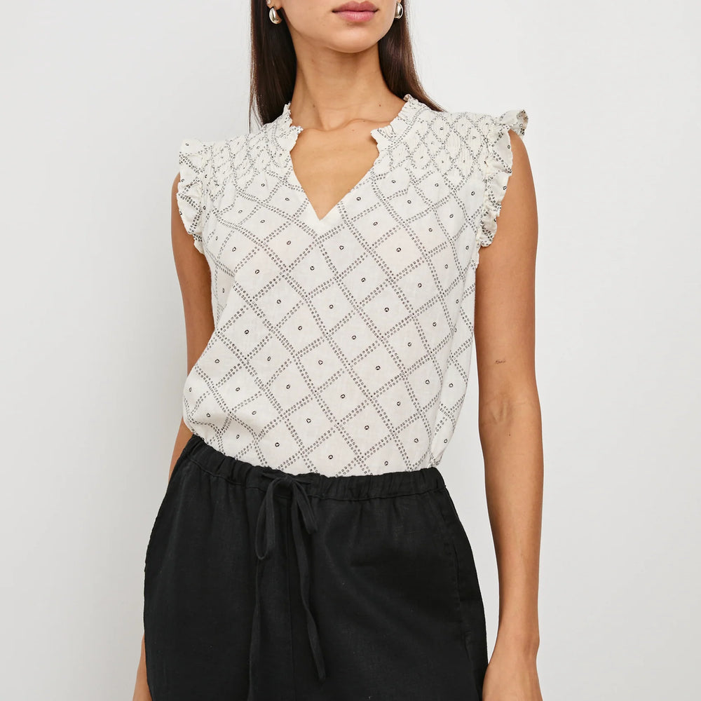 The Rails Arlene Top is available at Harbour Thread in the color Ivory Zanzibar