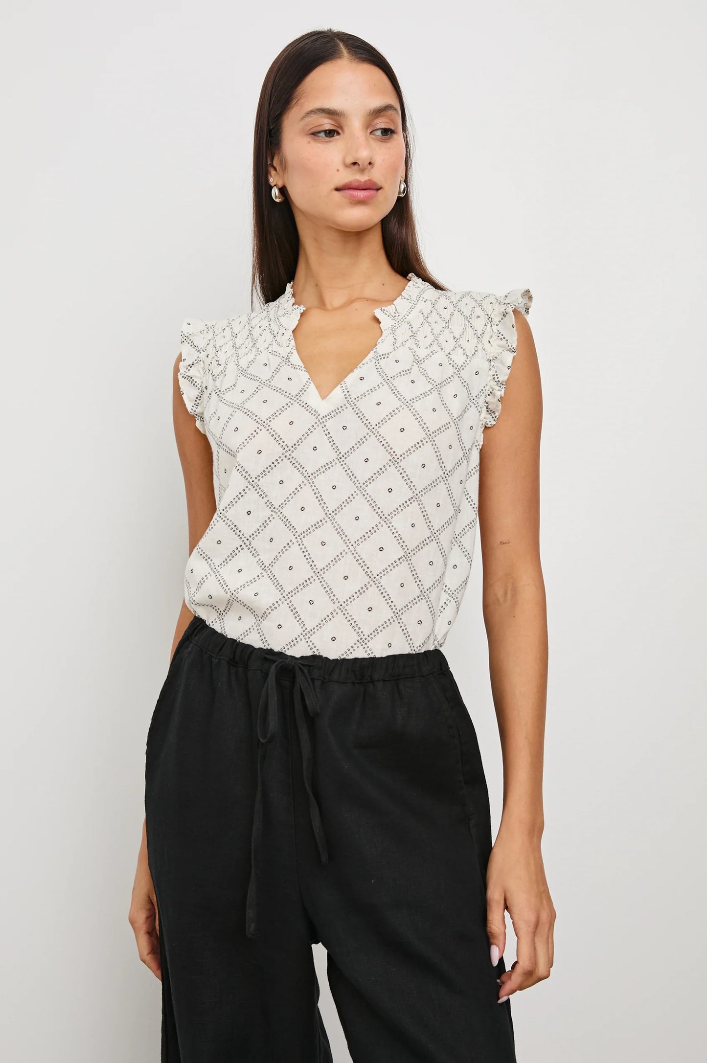 The Rails Arlene Top is available at Harbour Thread in the color Ivory Zanzibar