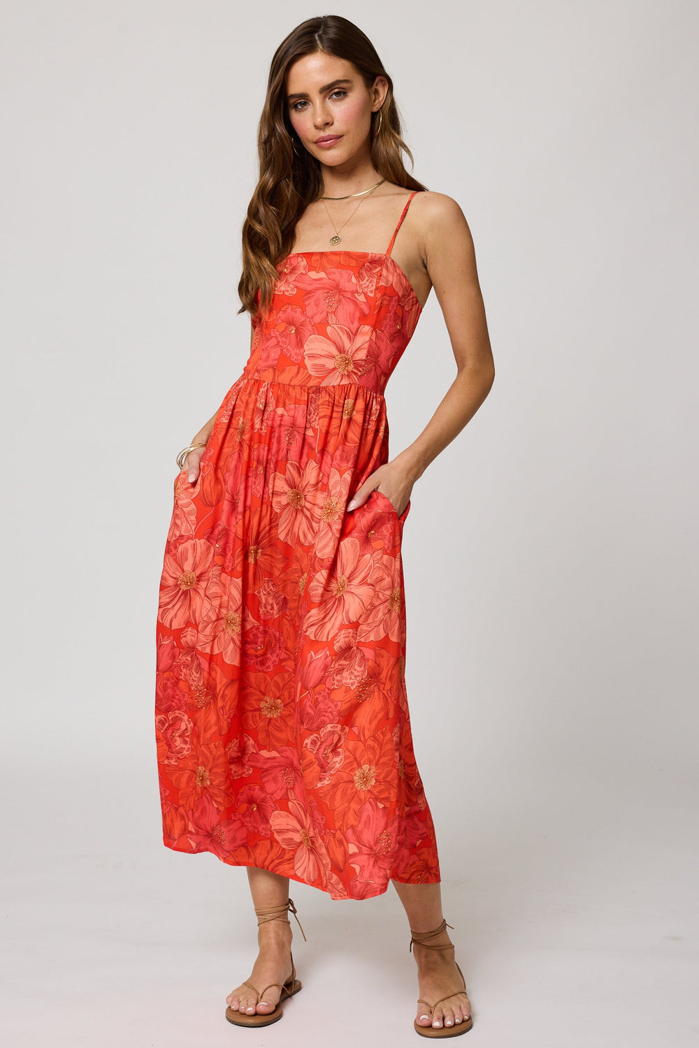 The New Story Dress by Stillwater in the color Aperol Dress