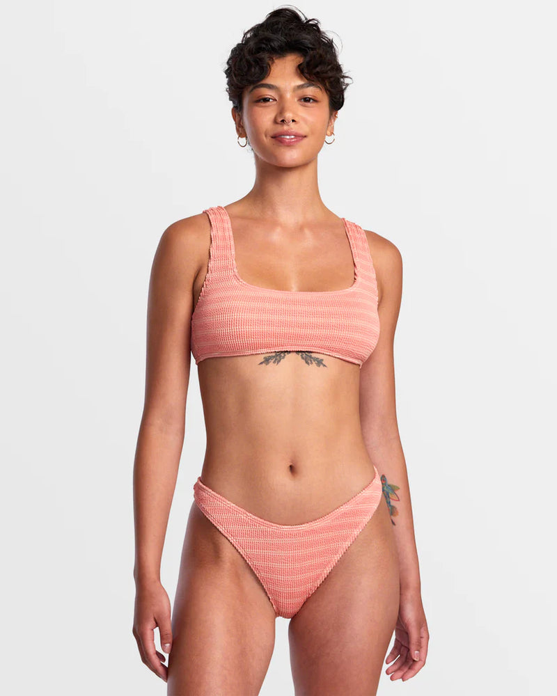 
                      
                        The Fusion Coral Grooves Stripe Laceback Bralette Bikini Top by RVCA
                      
                    