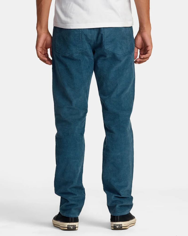 
                      
                        Back view of the Duck Blue Daggers Pigment Corduroy Pants by RVCA
                      
                    