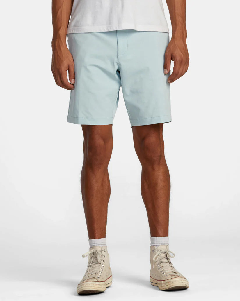 RVCA's Back In Hybrid 19" Short in the color Blue Haze