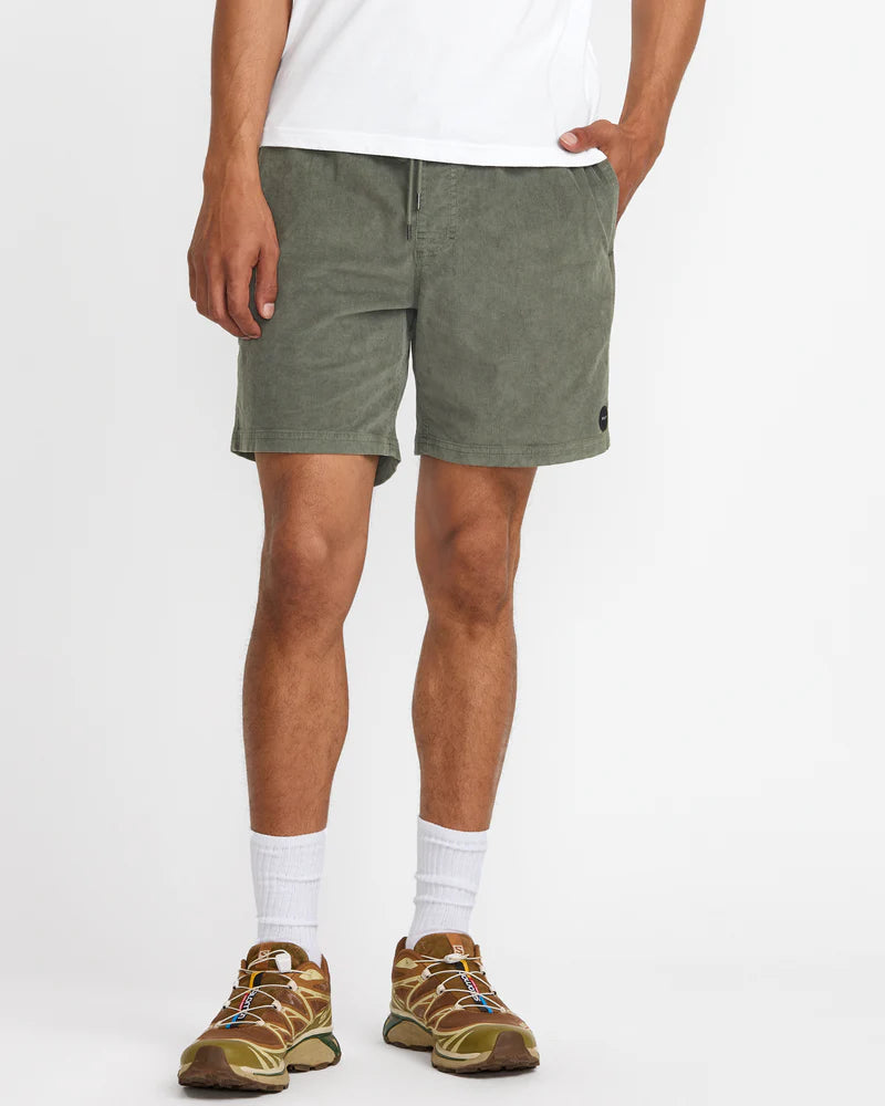 
                      
                        Men's green corduroy RVCA walkshorts at Harbour Thread
                      
                    