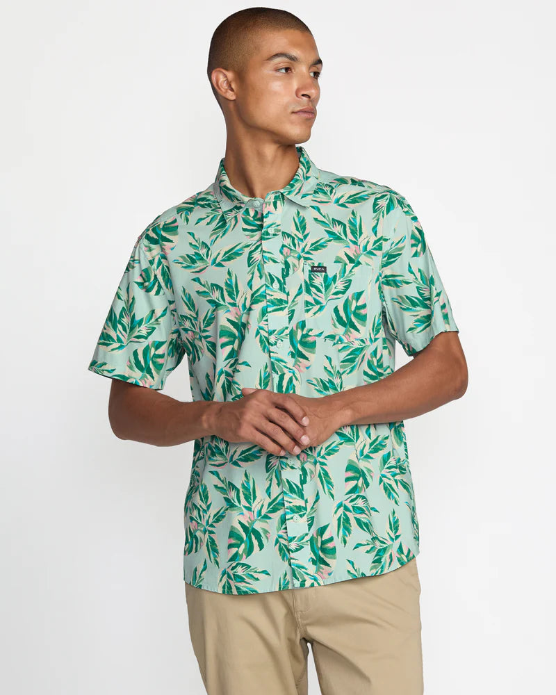 Embrace bold summer style when you wear the RVCA Morning Glory Short Sleeve Shirt, now at Harbour Thread men's store in Burlington, VT. 