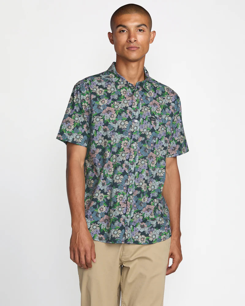 Enjoy fun summer style with the RVCA Botanical Short Sleeve Shirt, now at Harbour Thread men's store in Burlington, VT. 