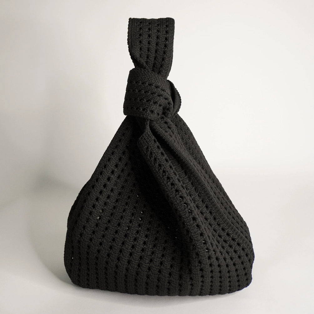 A Bag Concept Black Crochet Handbag