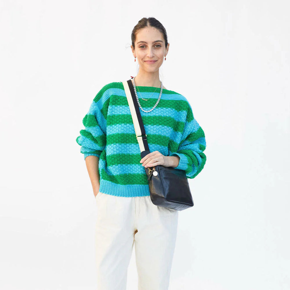 
                      
                        Clare V. Shoulder Strap - Black/White
                      
                    