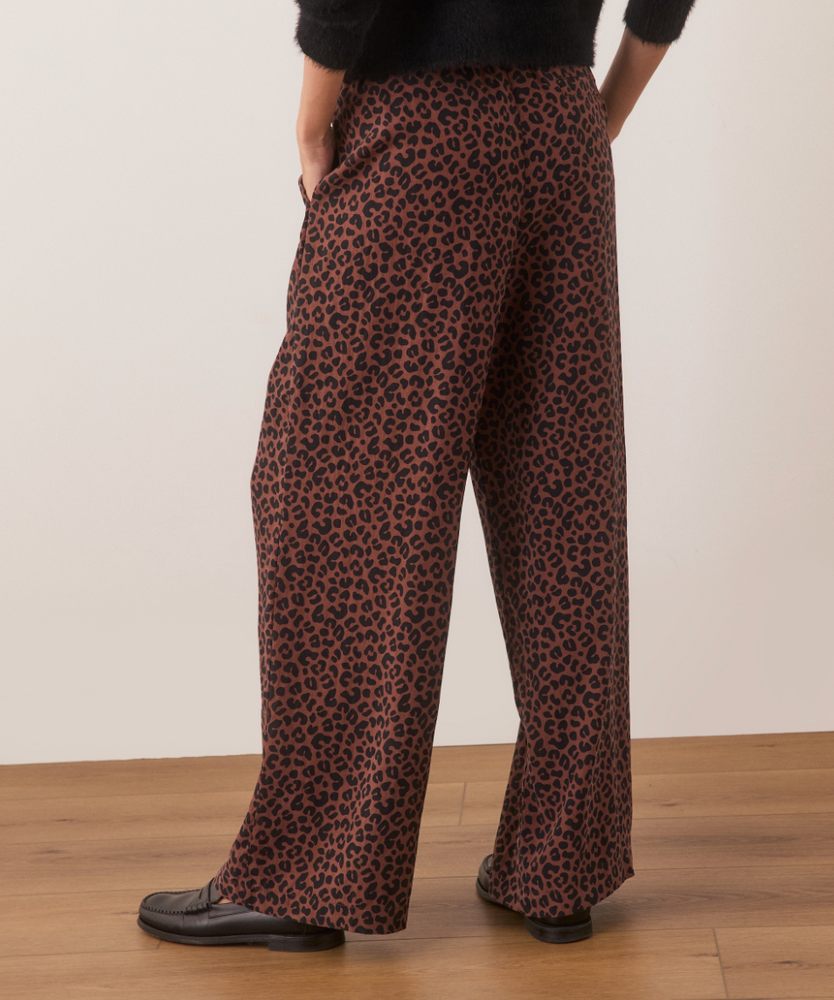 
                      
                        Back view of the Allison Tencel Trouser in Leopard
                      
                    