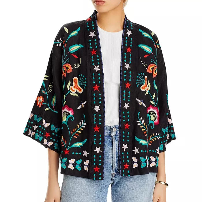 An open front embroidered kimono from Johnny Was