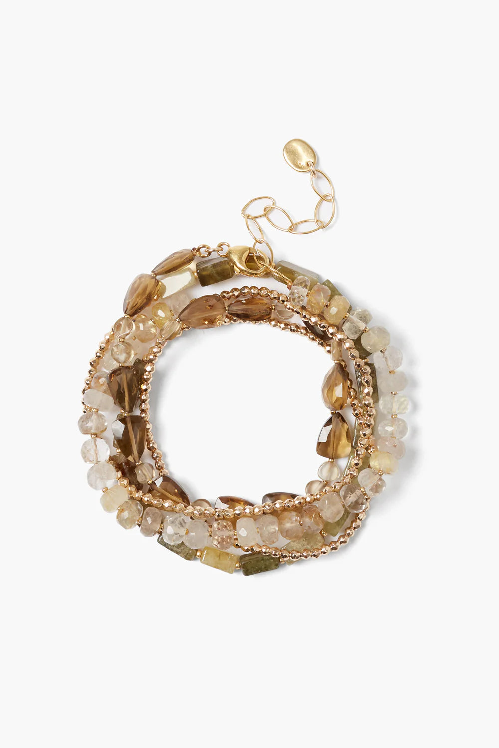 Top view of the Natural Mix Kenai Naked Wrap Bracelet by Chan Luu