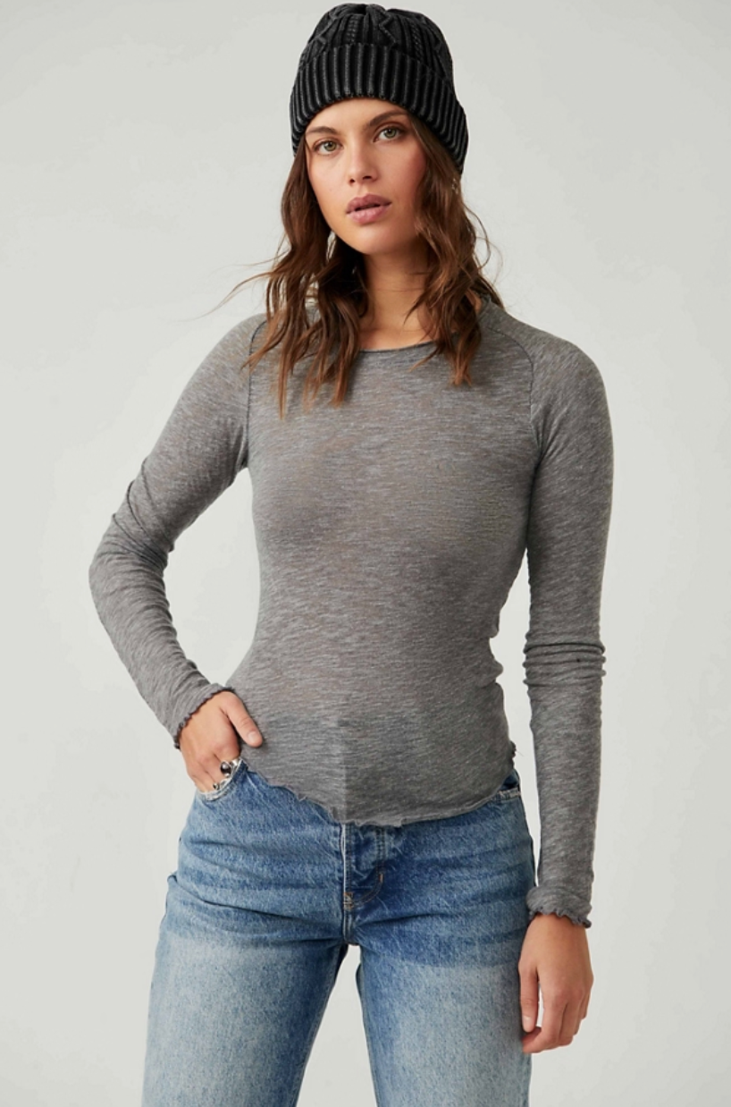 Free People Be My Baby Long Sleeve Tee