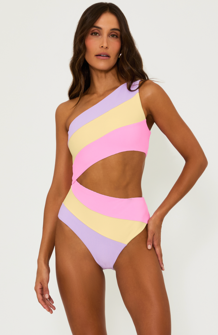 Find the Sublime Spring Colorblock Joyce One Piece Swimsuit by Beach Riot at Harbour Thread.