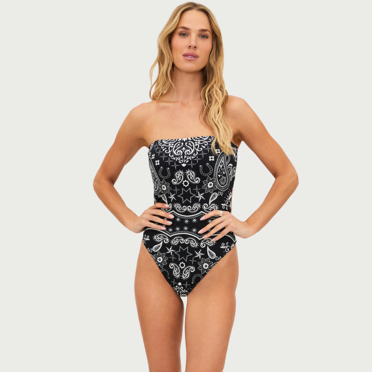 Beach Riot Stassia One Piece Swimsuit in Bandana Black