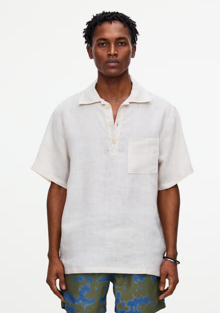 
                      
                        OAS Beige Girona Linen Shirt
                      
                    