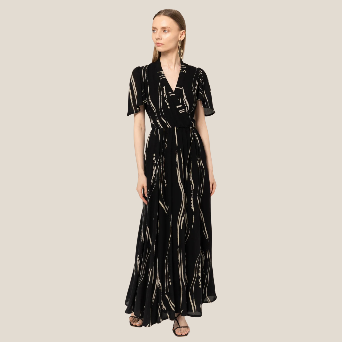Bel Kazan La Vie En Rose Dress in Black Sumi, available now at Harbour Thread boutique