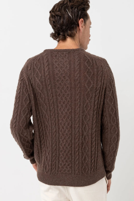 Rhythm Mohair Fishermans Knit Sweater - Brown