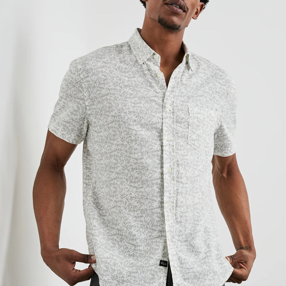 The Crop Circle White Carson Short Sleeve Shirt by Rails