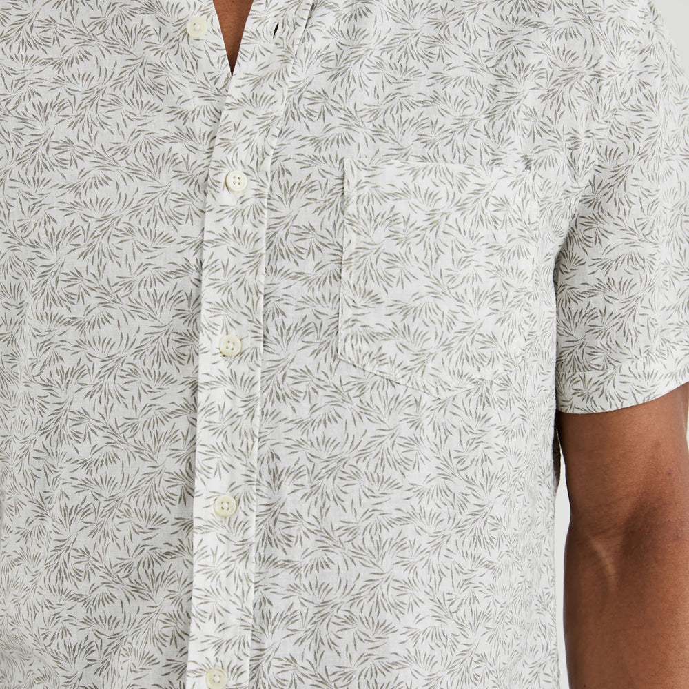 
                      
                        Front design detail on the Crop Circle White Carson Short Sleeve Shirt by Rails
                      
                    