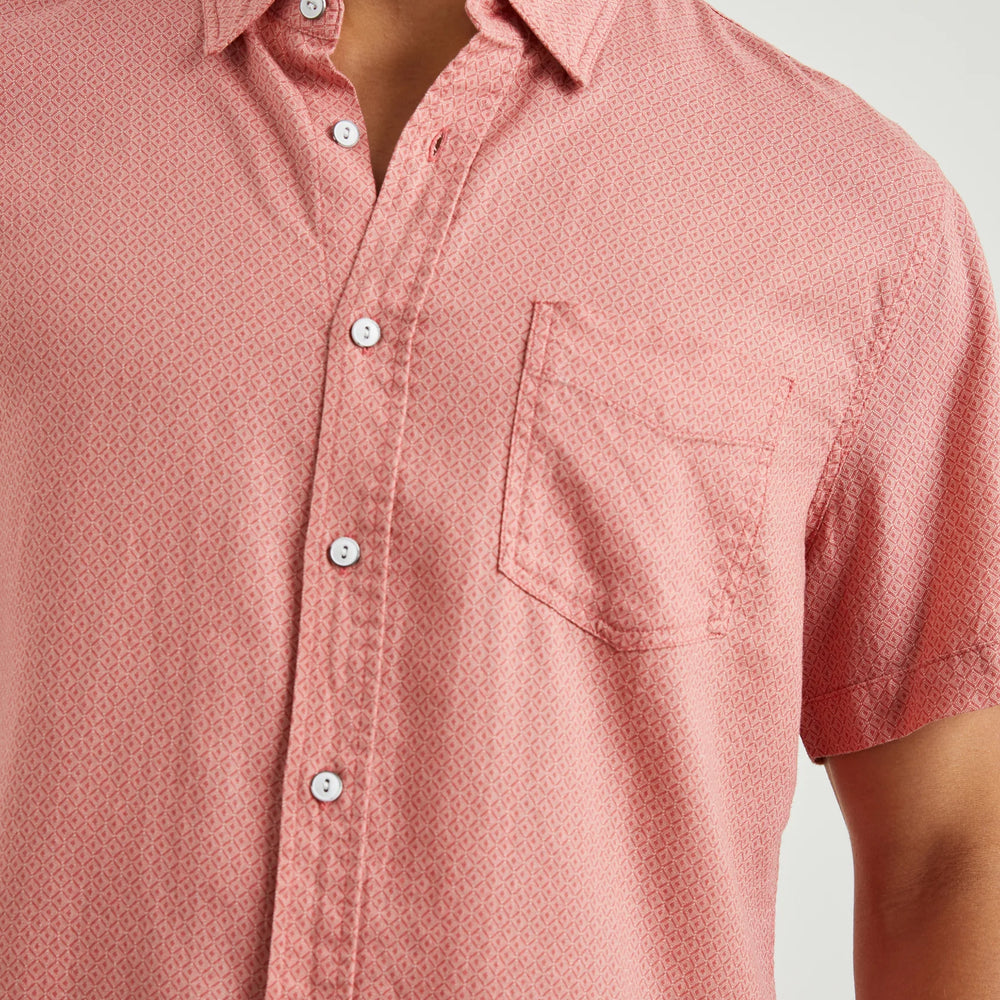 
                      
                        Front detail on the Crown Jewel Ruby Carson Short Sleeve Shirt by Rails
                      
                    