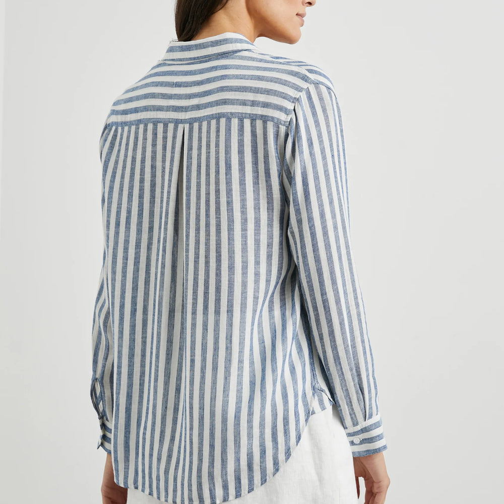 Back view of the Rails Charli Shirt in Echo Stripe