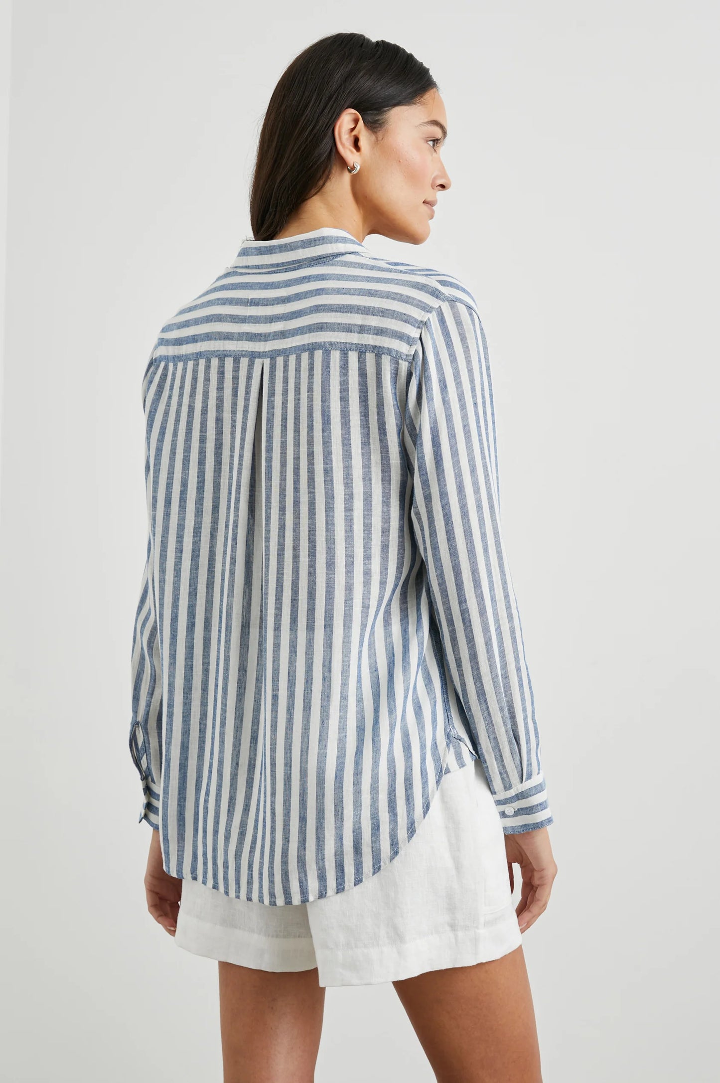 Back view of the Rails Charli Shirt in Echo Stripe