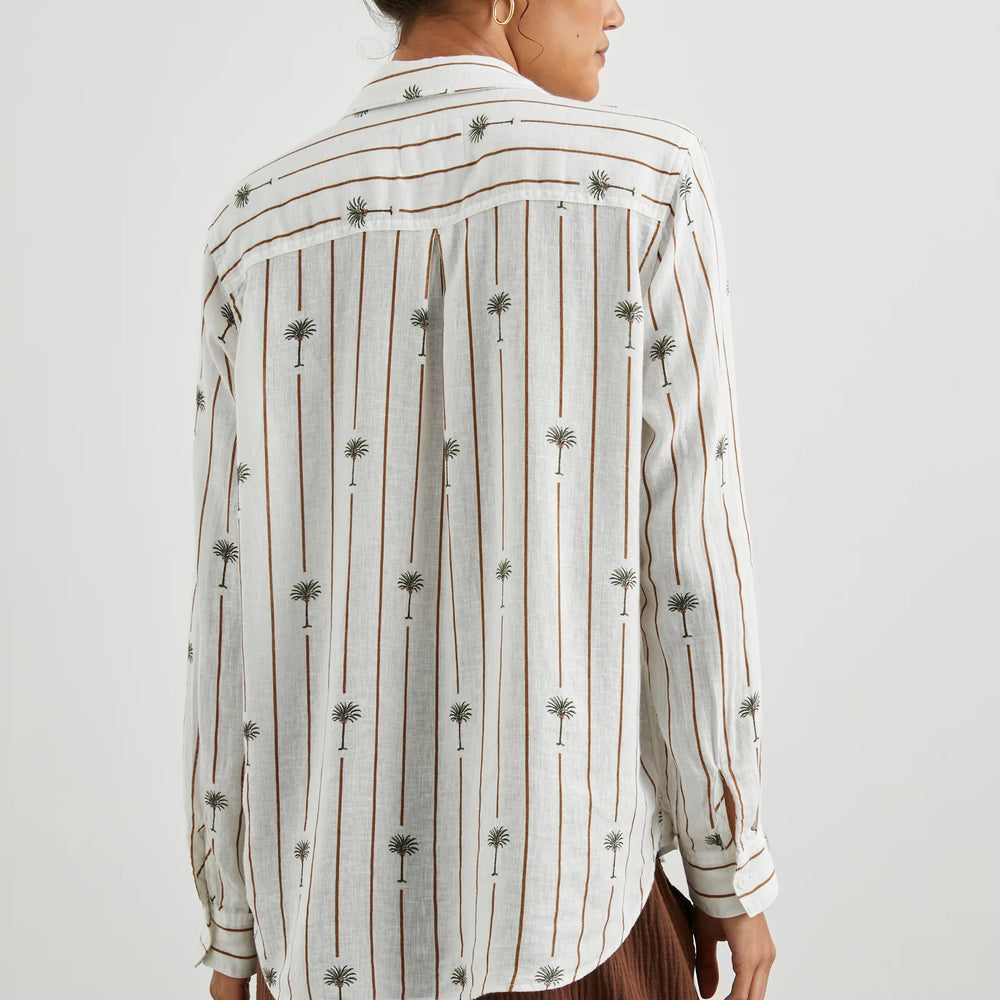 
                      
                        Back view of the Stripe Palms Charli Shirt by Rails
                      
                    