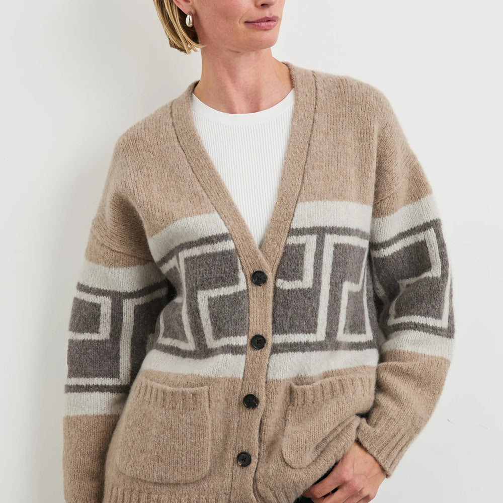 The Chelsea Cardigan is a women's wool blend cardigan