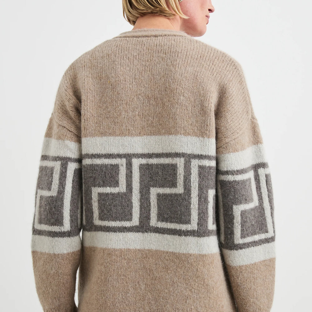 
                      
                        The Chelsea Cardigan by Rails features a geometric motif
                      
                    