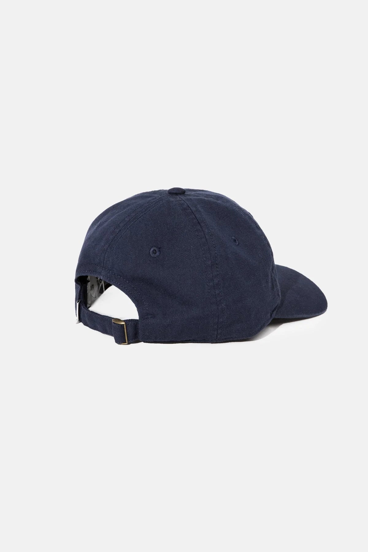 back view of a 5 panel cap by Rhythm in color Worn Navy