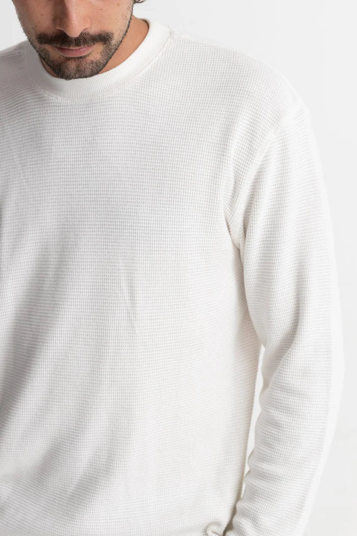 Detail on the Vintage White Classic Waffle Knit by Rhythm