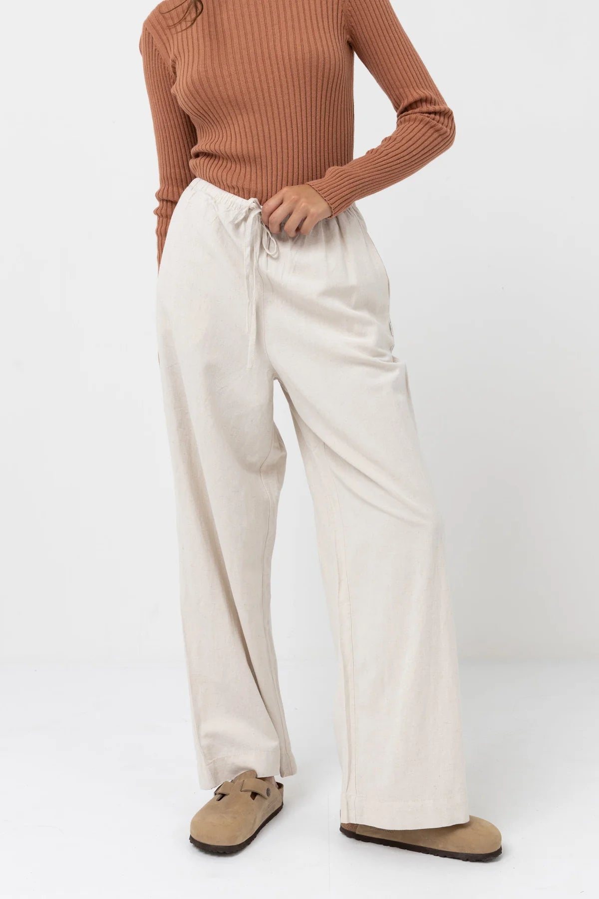 Load image into Gallery viewer, Rhythm Classic Drawstring Pant - Oat
