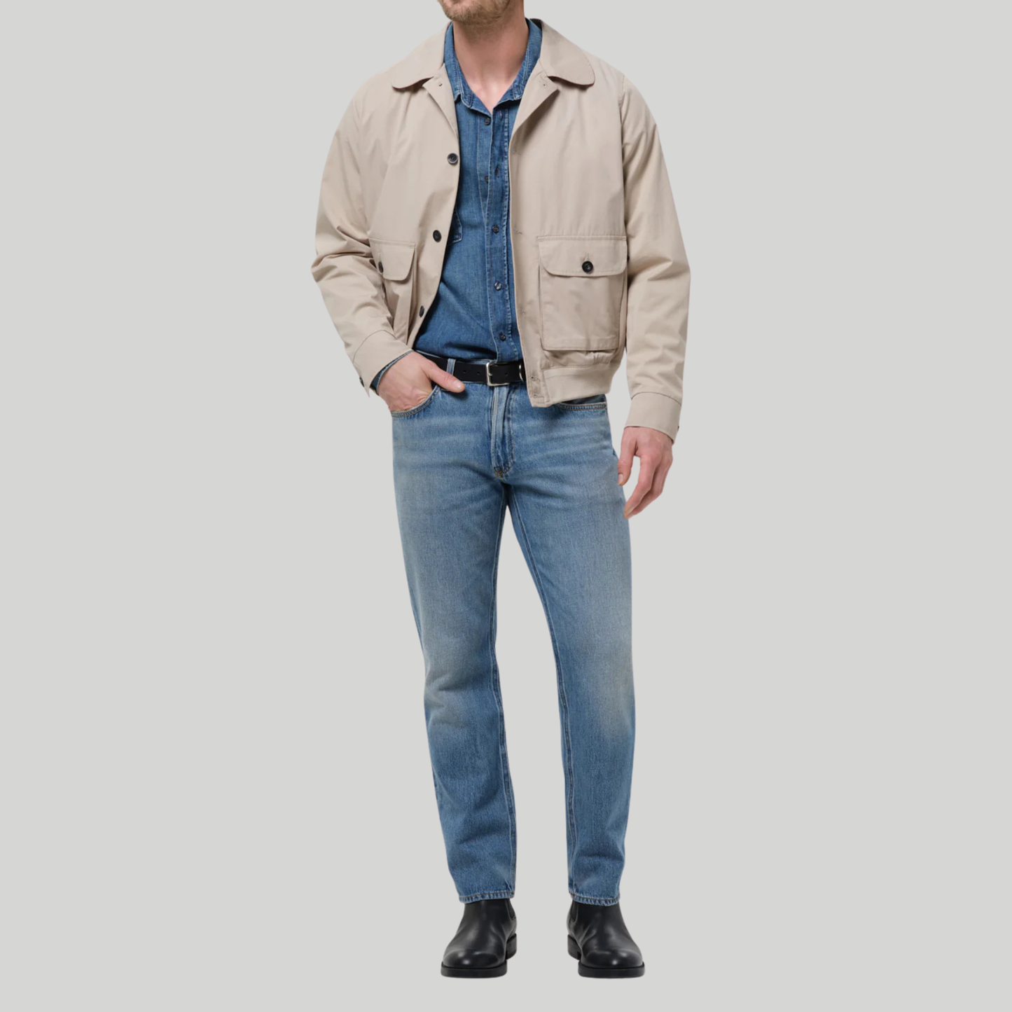 Citizens Of Humanity Elijah Straight Premium Vintage Men's Jean in Shadow Blue, available now at Harbour Thread men's store