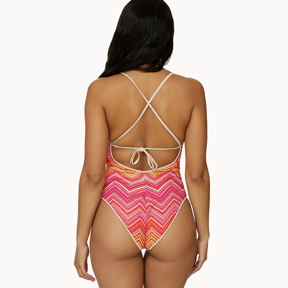 
                      
                        Back view of the PQ Swim Margot One Piece in the color Cayenne
                      
                    