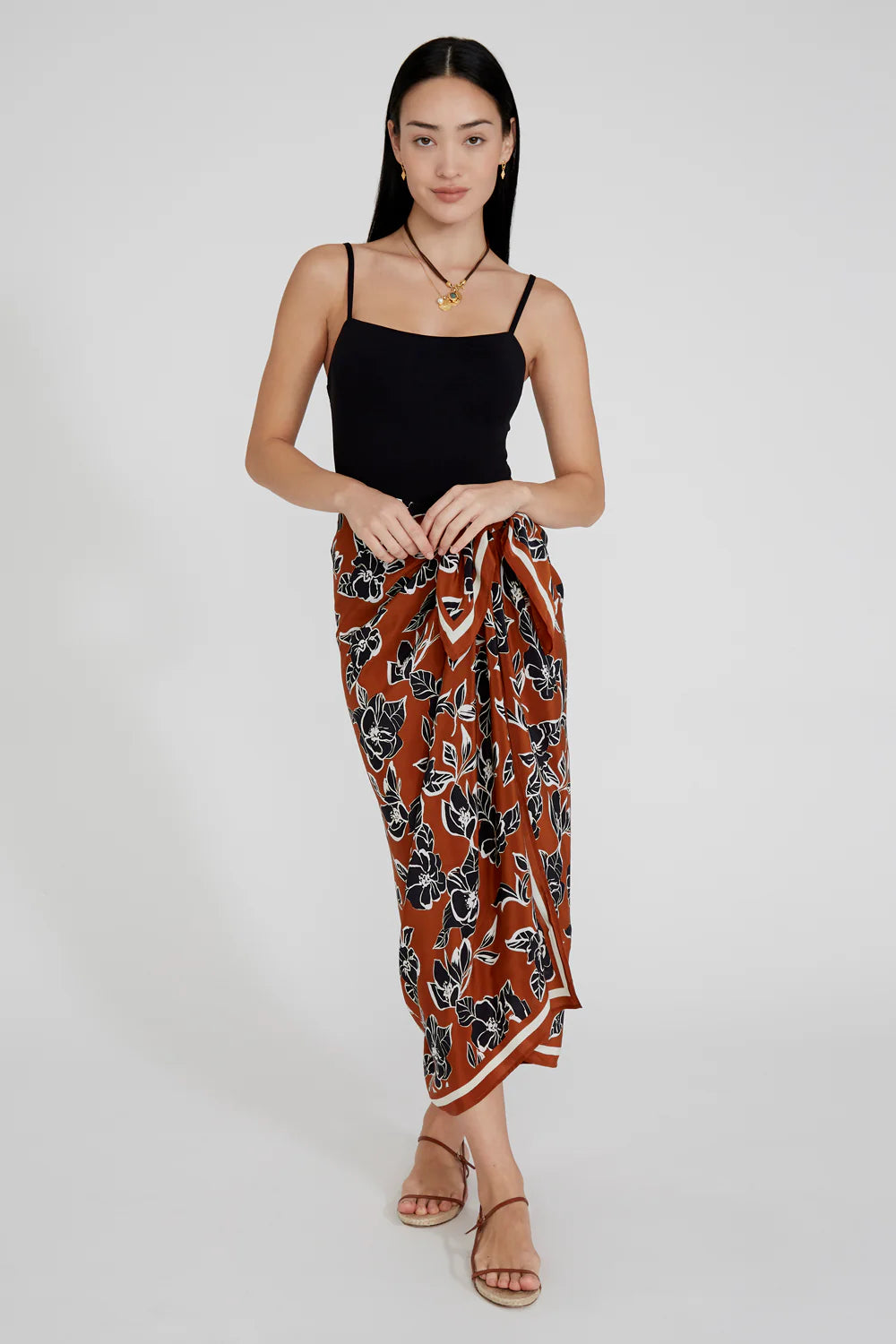 The Umber Cassia Printed Sarong by Chan Luu