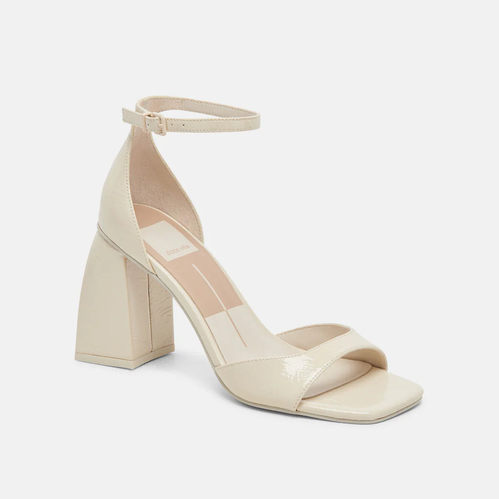 Dolce Vita Janey Heel - Ivory Crinkle Patent