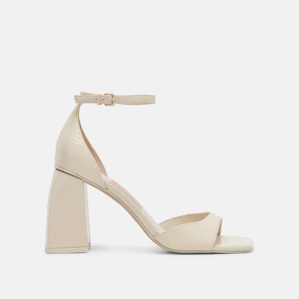 Dolce Vita Janey Heel - Ivory Crinkle Patent
