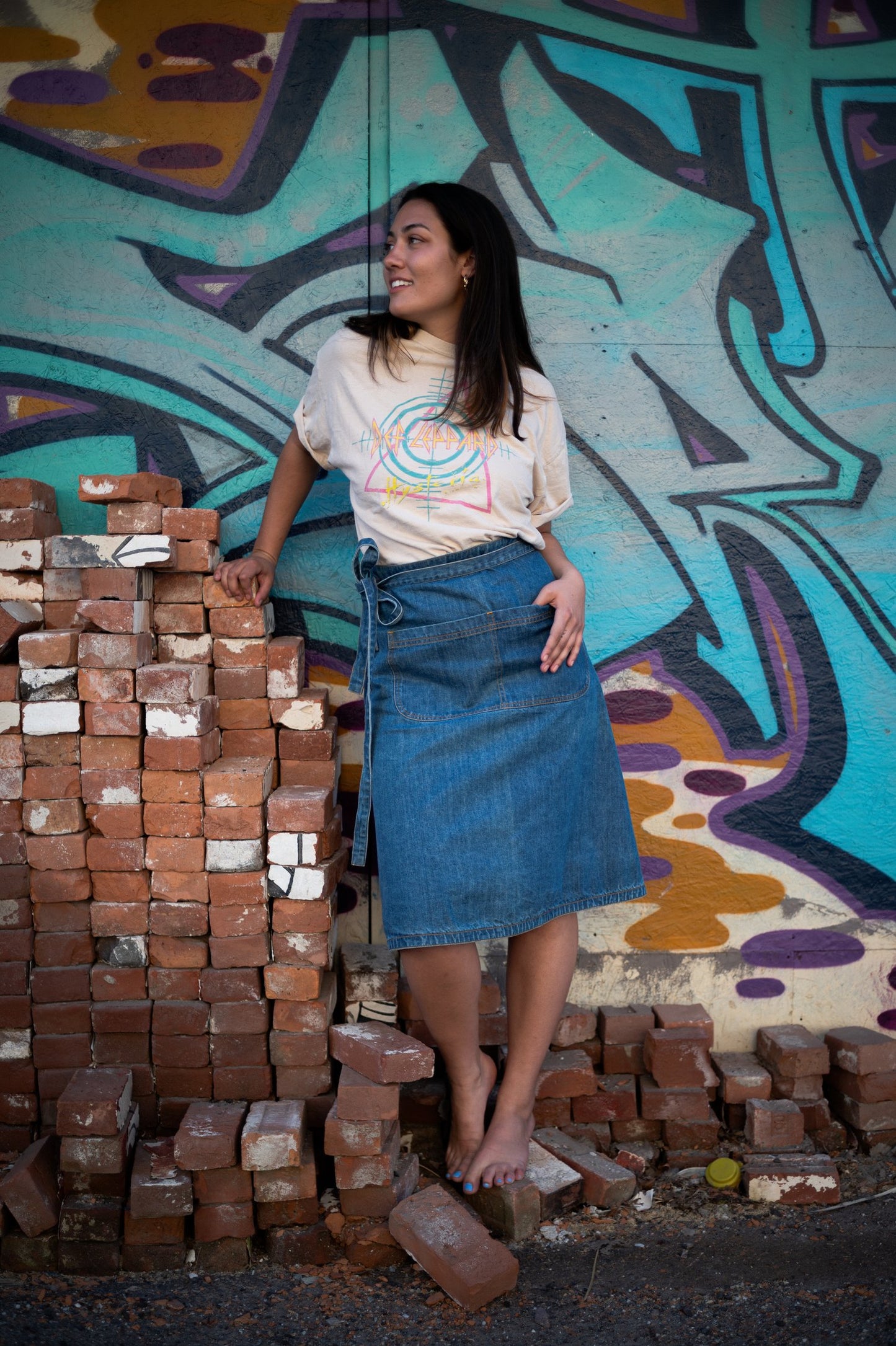 Load image into Gallery viewer, Tove Wear Maker Skirt Long - Light Denim
