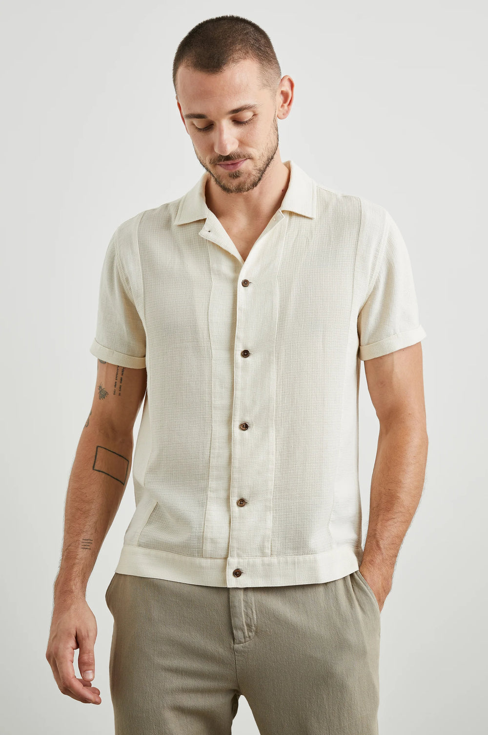 The Parchment Wheat Duke Shirt by Rails