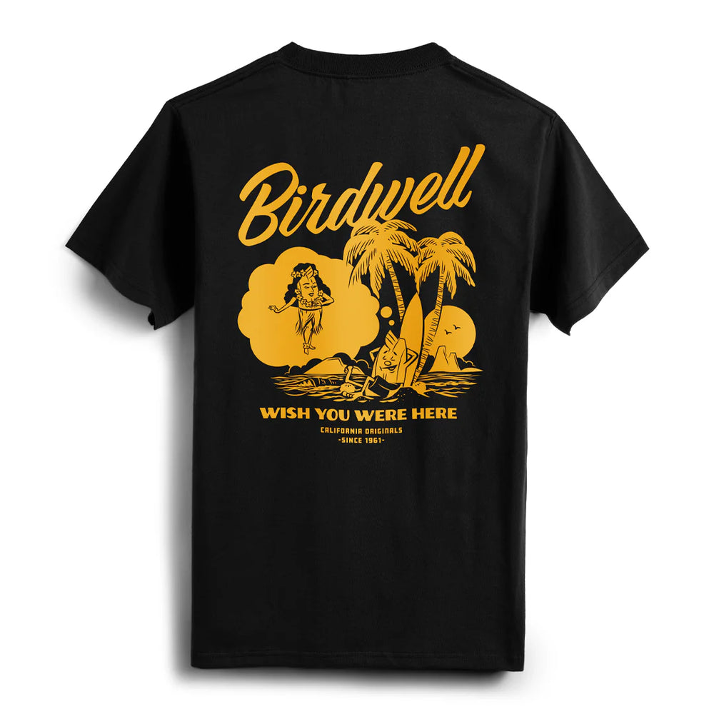 Back view of the Black Daydreamin' Birdie T-shirt by Birdwell