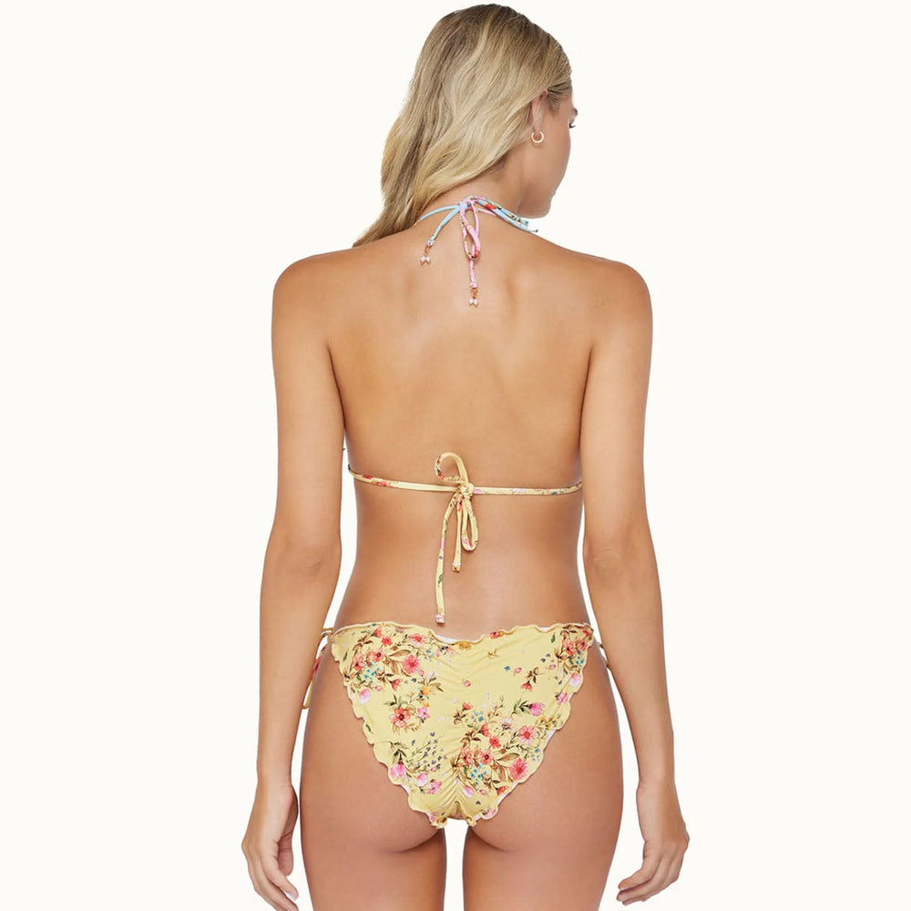 
                      
                        Back view of the full coverage Dolce Embroidered Lettuce Edge Tie Bottoms by PQ Swim
                      
                    