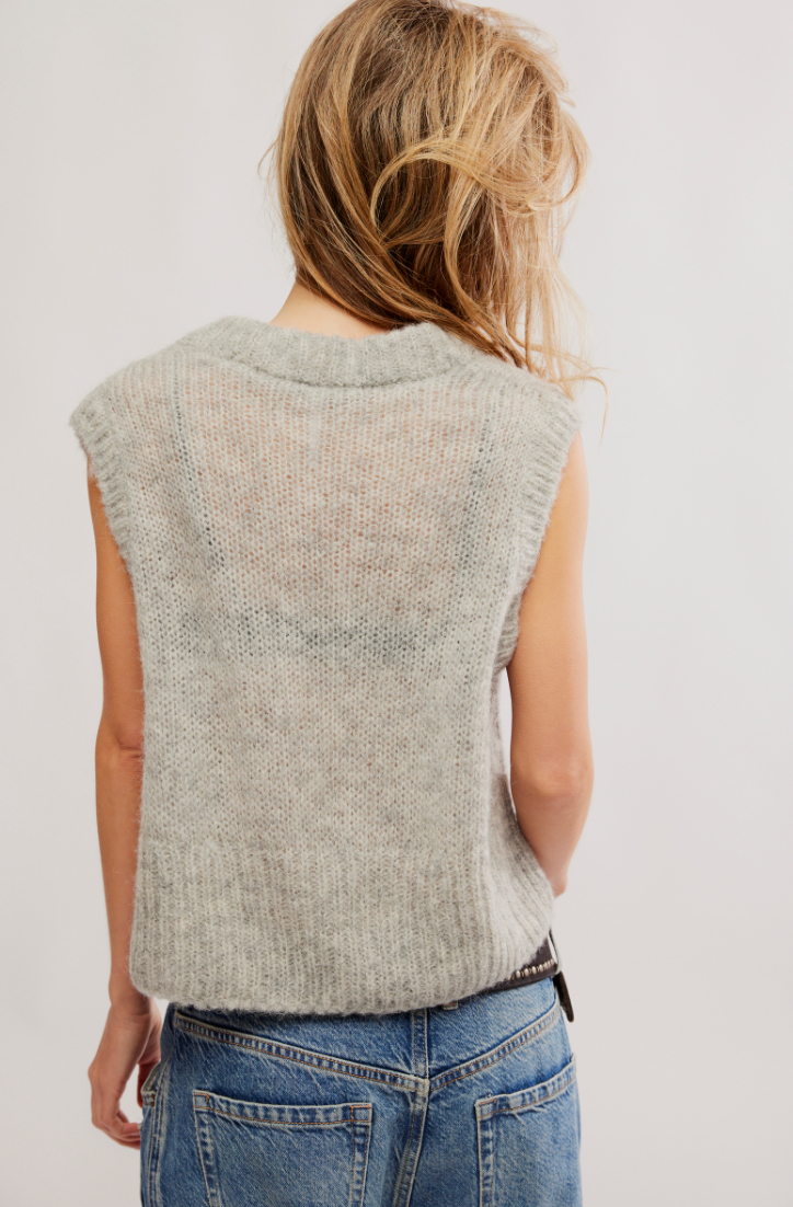 The Dream Maker Vest by Free People Features ribbed knit hems